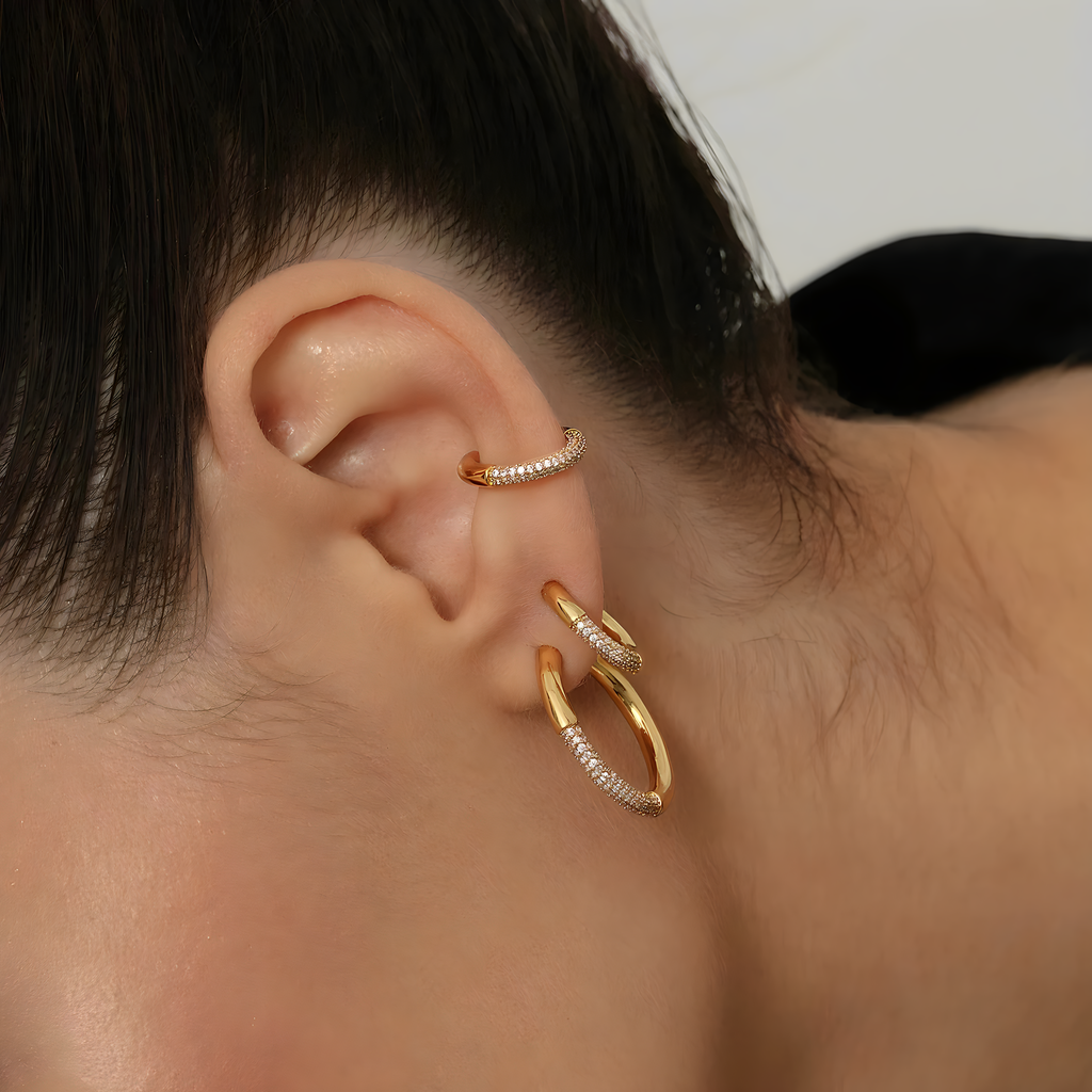 925 Sterling Silver Cléa Moon Piercing