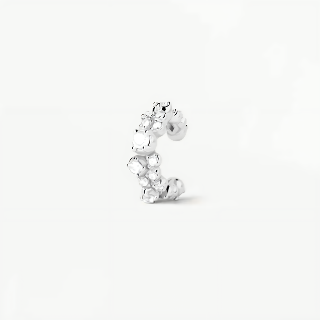 925 Sterling Silver Evelyne Radiant Piercing