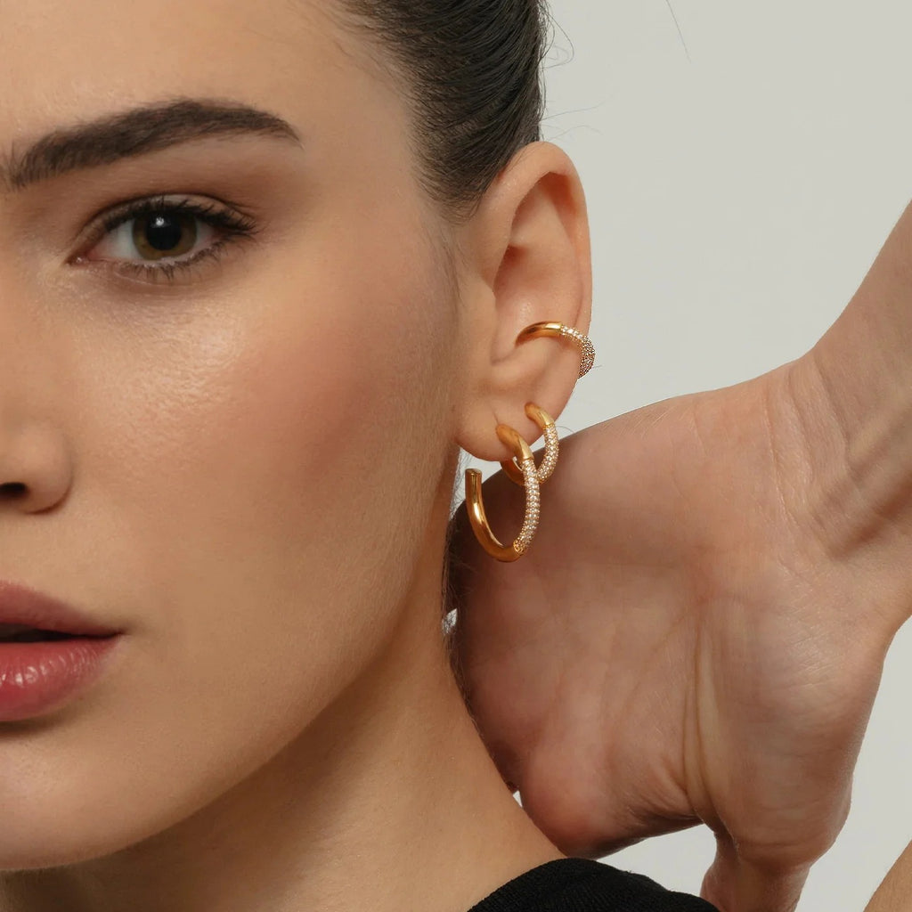 925 Sterling Silver Cléa Moon Piercing