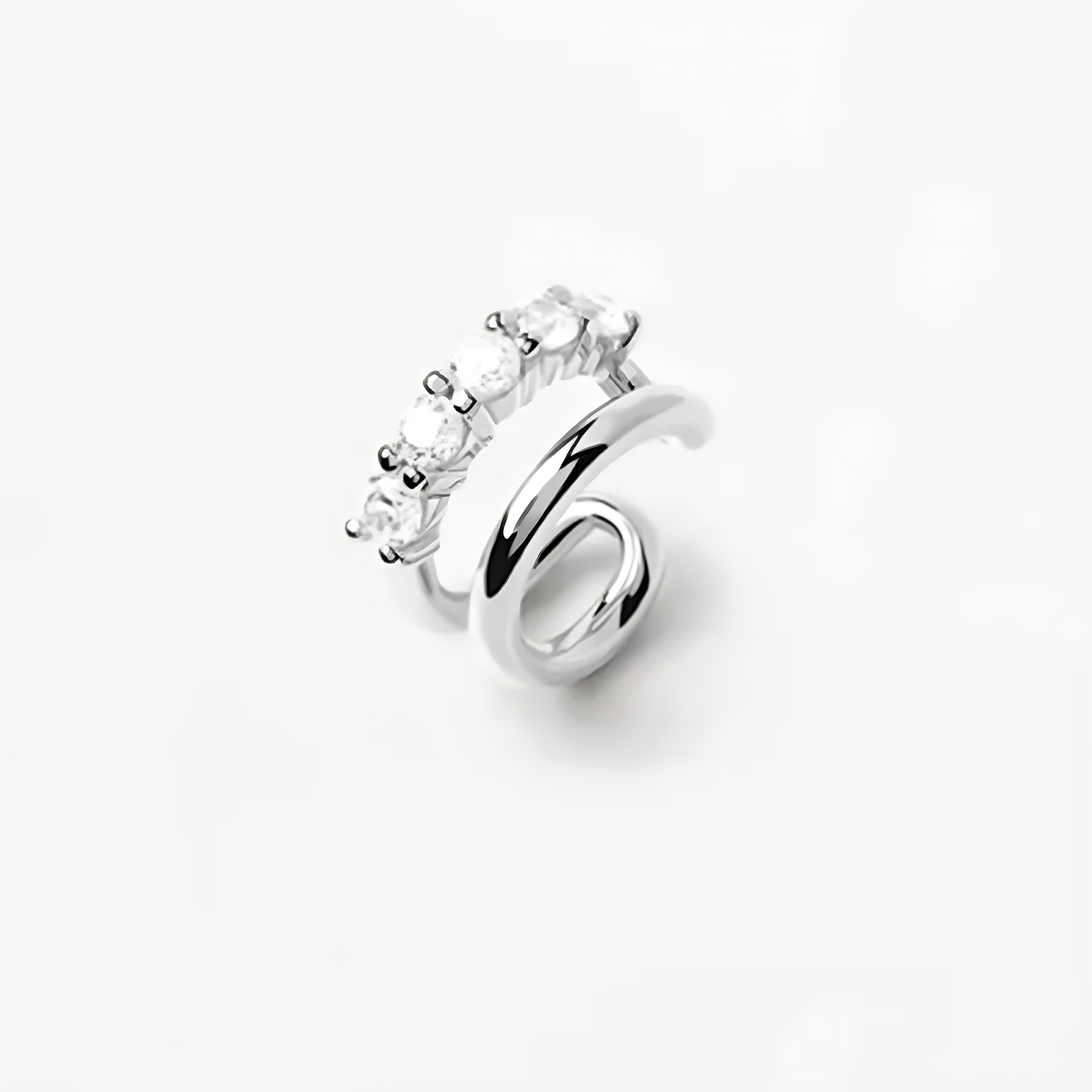 925 Sterling Silver Evelyne Radiant Piercing